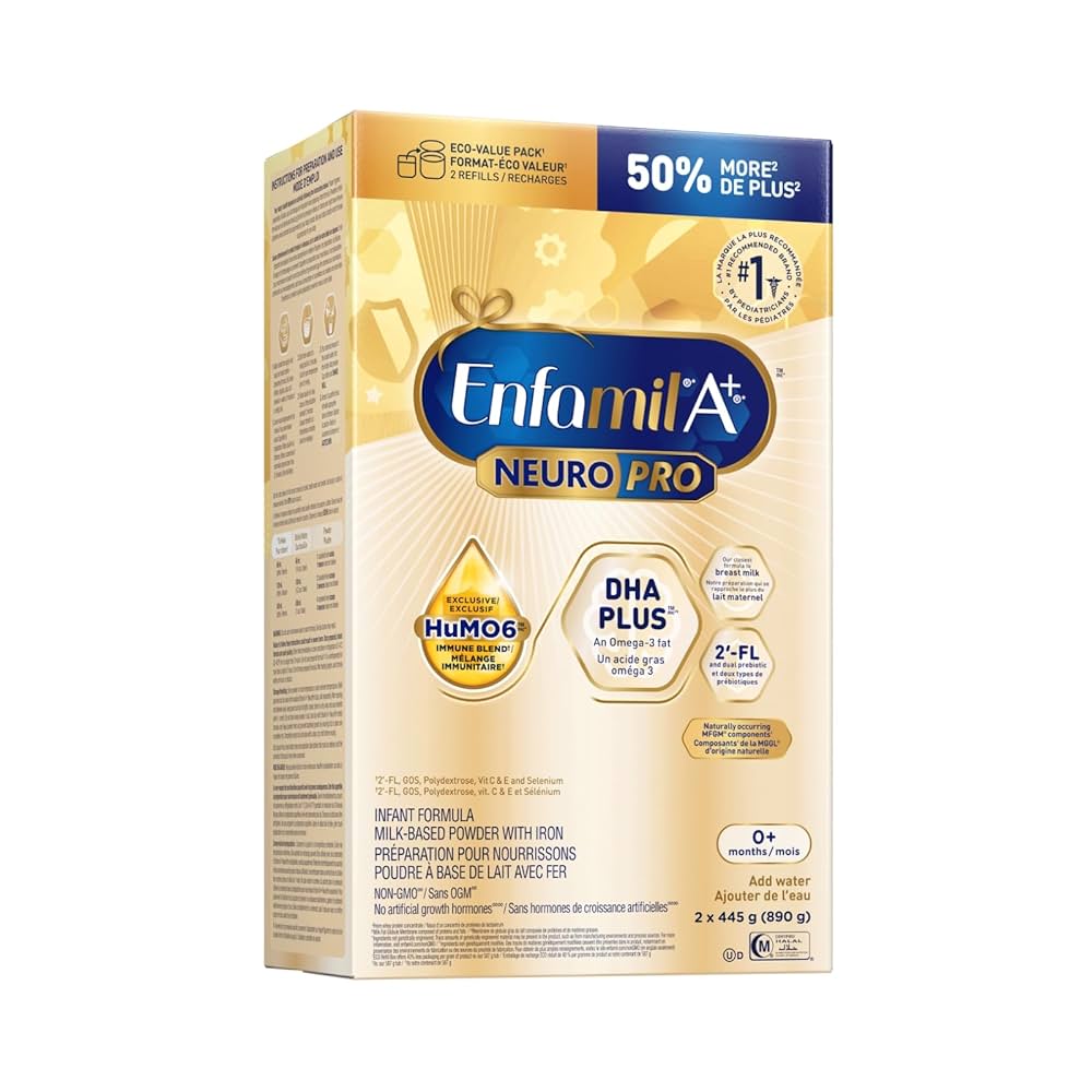 100% Детская смесь Enfamil NeuroPro премиум класса, детское питание на основе молока, рекомендуемое экспертом омега-3 DHA для наращивания мозга