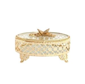 Boîte à bijoux de luxe décorative en métal de haute qualité pour la décoration intérieure et cadeau au prix de gros - Product Image 1