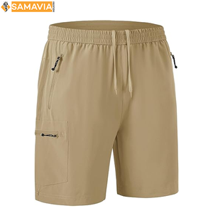 Pantalones cortos ligeros de malla para fitness de secado rápido para hombre, ropa deportiva de estilo informal con patrón sólido para entrenamiento de gimnasia y correr - Product Image 1