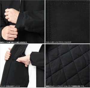 Áo khoác nam chất liệu vải <span class=keywords><strong>canvas</strong></span> mùa đông kiểu dáng Detroit, màu đen cổ điển, phong cách công nhân retro, dáng rộng, chất liệu flannel dày dặn, kiểu dáng năng động, mã J140 J130. - Product Image 5