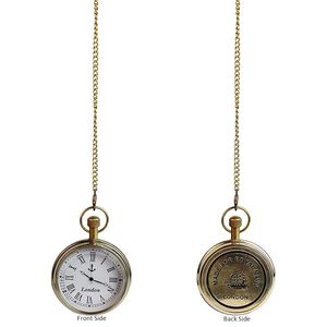 Luxury <b>Vintage</b> Pocket Antique Watch with Chain Golden Finish Anchor Dial with London Print on Base for OEM Available - Product Image 2