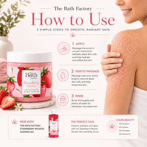 Strawberry Shea Exfoliating <b>Body</b> <b>Scrub</b> for All Skin Types | The Bath Factory - Product Image 4