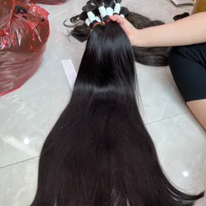 Cheveux bruts birmans vietnamiens vierges non traités, cheveux humains bruts alignés par cuticule naturelle vietnamienne, de l'usine de coiffure vietnamienne