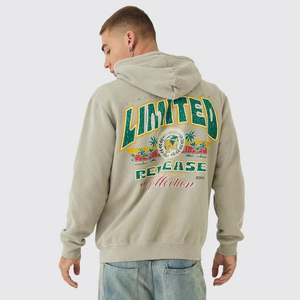 Sudadera con capucha térmica Unisex personalizada para invierno, sudaderas en blanco de algodón liso de gran tamaño, 100% algodón de talla grande para hombres, Unisex a granel - Product Image 1