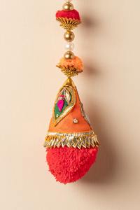 Guirlande de pompons en plastique Jaipur Marigold, écologique, style traditionnel indien, 36 pouces, colorée, pour la décoration de la maison et les mariages - Product Image 2