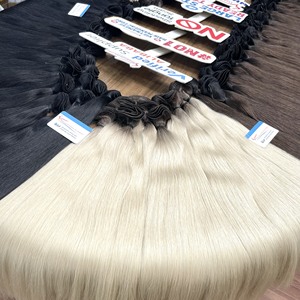 Cheveux humains vietnamiens en gros, double trame, cheveux vierges neufs, noués à la main, couleurs de luxe, extensions de cheveux en trame - Product Image 6