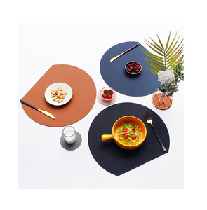 Napperon en cuir non toxique écologique pour table à manger bonne qualité forme ronde meilleur design fabriqué en inde - Product Image 2