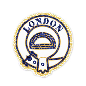 Best Selling Customized Lion Logo Embroidery <b>Badges</b> 3D Design High Quality Masonic Regalia Apron <b>Badges</b> Emblems - Product Image 3