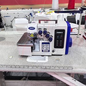 Nouvelle machine à coudre surjeteuse industrielle domestique à entraînement direct JK747DX pour matériaux légers ou épais avec logo LED - Product Image 5