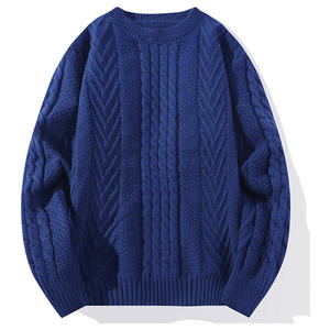 Suéter de Cuello Redondo Ajustado para Hombre y Mujer, Otoño Invierno, con Logotipo Frontal, Lana Cachemira, Antibolitas, Grueso y Cómodo - Product Image 5