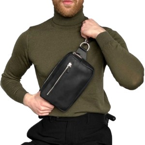 Sac à bandoulière en cuir PU fait à la main pour hommes/femmes pour l'extérieur, prix bas toutes saisons - Product Image 1