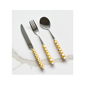 Ensemble de couverts en bois avec manche en bois, couverts polis miroir pour mariage, maison, cuisine, service de table, ensemble de vaisselle, vente d'usine - Product Image 5