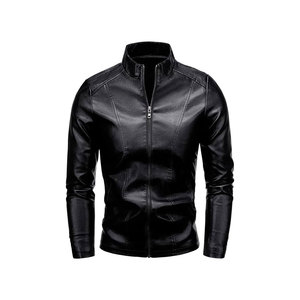 Chaqueta de Cuero para Hombre, Chaqueta de Cuero con Cierre de Cremallera, Estilo Moderno - Product Image 4