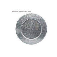 Assiette de Présentation Galvanisée de Qualité Supérieure Style Américain, Sous-Assiette Argentée Écologique pour Mariages et Dîners à Domicile