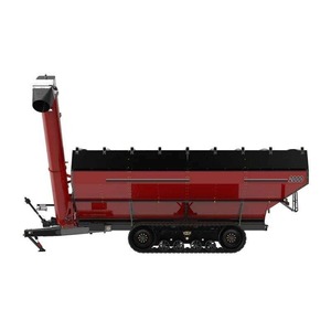 High Quality 18ft 14T Mini Cargo Grain <b>Trailer</b> Crawler Carrier Track Chaser Bin Dual Axis Conveyor Auger Dump ATV Farm <b>Tractor</b> - Product Image 3