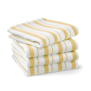 Service à domicile d'hôtel certificat GOTS 100% nappe en coton biologique à rayures OEM/ODM ensemble de torchons avec tissu super doux - Product Image 1