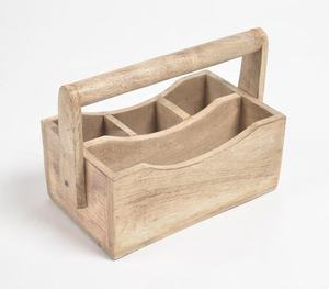 Nuevo diseño de soporte para cubiertos de madera, 2 Caddy, utensilios de cocina, mesa de comedor, organizador de utensilios, uso doméstico, Caddy de almacenamiento de Metal - Product Image 2