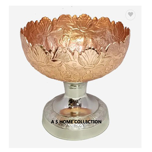 Cuencos para servir comida de Metal chapado en oro de fantástica calidad hechos a mano para decoración de Mesa para el hogar, hoteles y resorts para fiestas - Product Image 2