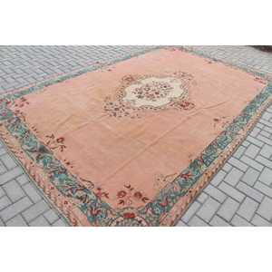 Tapis turc surdimensionné 7,9x11,8 pieds, tapis en laine à carreaux vintage rouge et bleu - Product Image 2