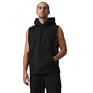 Sweat à capuche de gymnastique sans manches pour hommes pour l'entraînement-Sweat à capuche de musculation avec tissu respirant, idéal pour l'haltérophilie, - Product Image 1