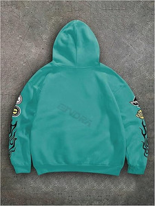 เสื้อฮู้ดขนแกะมี100% แบบสวมหัวเสื้อโอเวอร์ไซส์สำหรับผู้ชายพิมพ์ลาย - Product Image 2