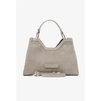 Sac à main structuré en cuir suédé véritable - Fabriqué en Italie - Art. 25394