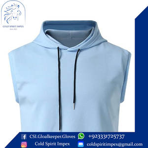 2025 <b>Men's</b> Casual Sportswear Tank Top Wholesale Custom Logo <b>Sleeveless</b> <b>Hoodies</b> Blank Oversized Athletic Polyester Plus Size - Product Image 3