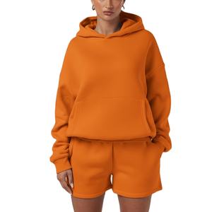 Ensemble sweat-shirt et short décontracté pour femme, coupe régulière, streetwear d'hiver, personnalisé, 2026 - Product Image 3