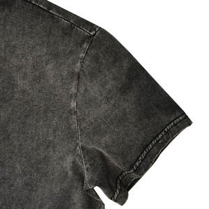 T-shirts pour hommes en coton surdimensionnés à col rond vintage, imprimés avec un logo personnalisé, promotionnels, pour l'extérieur, style streetwear, lavés à l'acide - Product Image 6