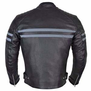 Blouson de moto unisexe en cuir coupe-vent toutes saisons, personnalisable, vente en gros, export 2026 - Product Image 4