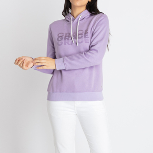 Streetwear décontracté hiver imprimé respirant anti-rides polaire sweats à capuche pour les femmes épaule tombante Logo personnalisé Position avant - Product Image 6