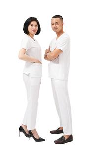 Stretch Medical Scrub Uniforms Hospital Enfermera Doctor Ropa DE TRABAJO Ropa deportiva de secado rápido Traje veterinario - Product Image 4