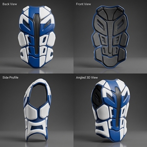 Motocross Body Armor <b>Back</b> <b>Protector</b> Motorcycle Spine Guard Safety Vest for Outdoor Racing - Product Image 3