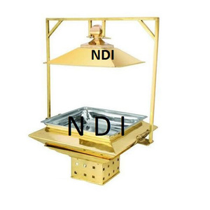 Shiny Polished Food Server Chafing DishWeddings Party Customized Chafing <b>Dish</b> With 2 Burner <b>Stand</b> Restaurant and Hotel Usage - Product Image 4