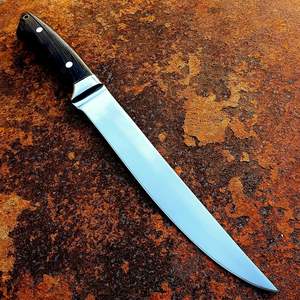 Couteau à filet fait main personnalisé Couteau à filet en acier damas avec gaine en cuir - Product Image 3