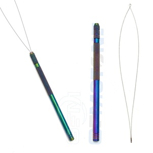 Rainbow Hair Extension Pulling Loop Tool for Micro Nano <b>Beads</b> Installation – Professional Wire Loop Threader for Hair Extensions - Product Image 5
