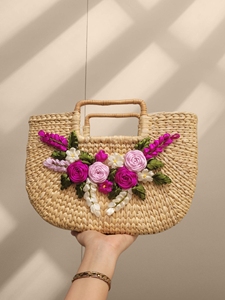 Handcrafted Water Hyacinth <b>Bag</b> Eco Friendly and Budget Friendly Made in Vietnam - Product Image 6