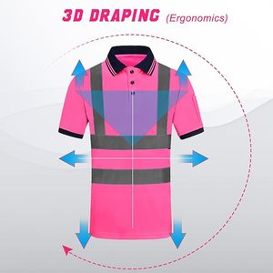 Logo personnalisé vente en gros chemises de construction de sécurité vêtements de travail haute visibilité vêtements de sécurité polo réfléchissant t-shirt de sécurité - Product Image 6