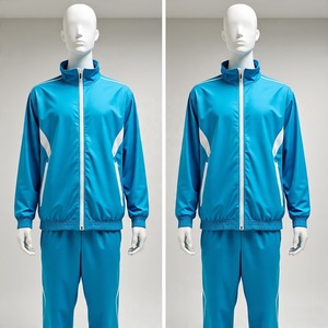 Ensemble de survêtement de haute qualité costume coupe-vent personnalisé ensemble deux pièces veste zippée survêtement nylon respirant survêtement hommes - Product Image 6