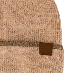 OEM y ODM logotipo personalizado Mohair Beanie Hat Unisex Gradient Color Beanie CAPS Streetwear moda mullido cálido invierno gorros sombrero - Product Image 5