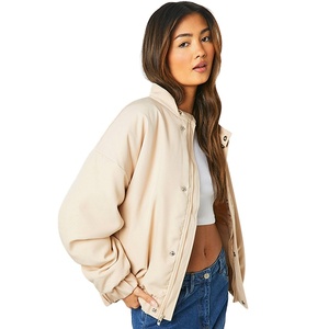 Vestes pour femmes streetwear unies, coupe classique, design personnalisé, prix usine, grandes tailles, vêtements décontractés d'hiver - Product Image 5