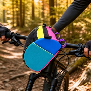 Sacoche de guidon de vélo étanche à enroulement, sacoche avant pour VTT et vélo <span class=keywords><strong>urbain</strong></span>, en polyester, personnalisable OEM - Product Image 6