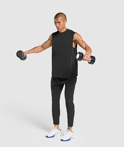 Solid Color Fitness <b>Men</b> <b>Singlet</b> Tank Tops <b>Men's</b> Sleeveless Gym Stringer Vest OEM Logo Custom Plain Cotton Shirt - Product Image 6