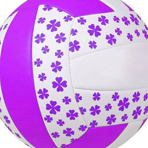 Ballon de volley-ball personnalisable violet taille 5 officiel – Matériau PU doux au toucher, cousu à la machine, durable pour l'intérieur et l'extérieur - Product Image 2