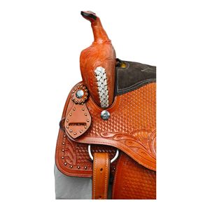 Venta al por mayor de sillas de carreras de barril hechas a mano de cuero genuino Premium Western Horse Saddles Bulk Rodeo Saddles Cowboy Tack Factory - Product Image 5