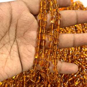 Citrine foncée naturelle 7x5mm à 10x8mm Perles ovales lisses Haute qualité 50+ ans d'expérience pour la fabrication de bijoux - Product Image 5