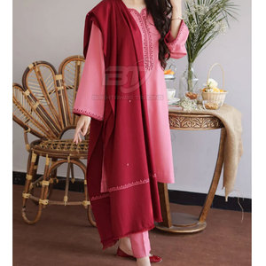 Traje Formal de 3 Piezas para Mujer, Shalwar Kameez con Dupatta, Ropa de Noche - Product Image 4