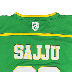Camiseta de hockey personalizada de manga larga con cuello en V, Camiseta deportiva de malla con estampado de números de equipo, camiseta de fútbol de hockey sobre hielo unisex - Product Image 5