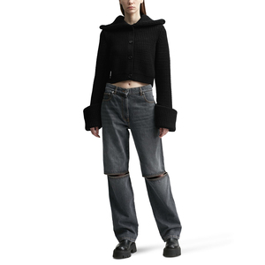 เสื้อสเวตเตอร์ถักสำหรับผู้หญิงเสื้อสเวตเตอร์ถักลายกรดระบายอากาศได้สำหรับฤดูใบไม้ร่วง/ฤดูหนาวมาใหม่2025 - Product Image 4