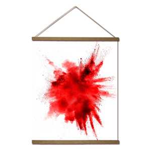 Bande magnétique minimaliste pour affiches 41 cm, paire, style design naturel en MDF - Product Image 4